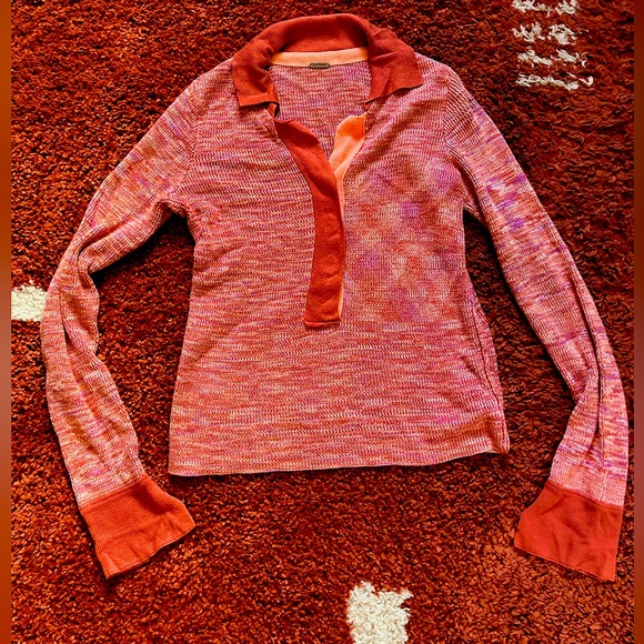 Free People collared sweater shirt. - Picture 1 of 4